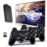 Retro Game Console, Retro Gaming Console with Built-in 9 Emulators, 25200+Games, 4K HDMI Output, Dual 2.4GHz Wireless Controller, Plug and Play Video Game Console (Black)