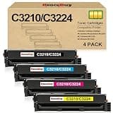 HenceBuy Compatible Toner Cartridges Replacement for Lexmark C3210C0 C3210K0 C3210M0 C3210Y0 Toner Cartridges (with Chip,4 Pack) for Lexmark C3224 C3326 C3426 MC3224 MC3326 MC3426 Printer