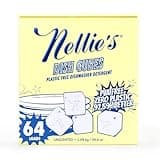 Nellie’s Dish Cubes – 64 Loads Dishwasher Detergent – Concentrated Formula – Plastic-Free Formula (PVA-Free) – Powerful Cleaning for Grease & Grime – Made in Canada