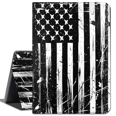 Case for Samsung Galaxy Tab A7 Lite 8.7 Inch 2021 Model (SM-T220/T225/T227), Slim Soft Shockproof TPU Silicone Protective Back Shell Case for Galaxy Tab A7 Lite 8.7",Black White American Flag