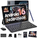 Tablet 2026 Latest Android 16 Tablet, 10 Inch Tablet with 24GB RAM 256GB ROM (2TB Expandable), Octa-Core Android Tablet with Gemini AI, Widevine L1, 5000mAh, 2in1 Tablet with Keyboard, Mouse & Pen