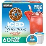 The Original Donut Shop Iced Refreshers, Watermelon Breeze Flavor, Keurig Single Serve K-Cup Pods, Brew Over Ice, 60 Count (6 Packs of 10)