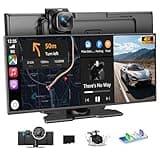 Carplay Screen for Car 11.5" Largest HD Screen for Carplay & Android Auto Car Stereo with 4K Dash Cam 1080P Backup Camera, GPS Navigation/Bluetooth/Mirror Link/Voice Control/AUX/FM/Siri