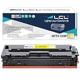 LCL 055 Yellow Toner Cartridge with Chip Displaying Toner Level Replacement for Canon 055 055H CRG-055 CRG-055H Color imageCLASS MF740C MF741Cdw MF743Cdw MF745Cdw LBP664Cdw (1-Pack)