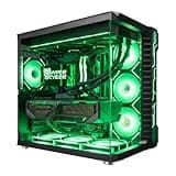 HYPER CYBER Colossus Gaming PC Desktop Computer, AMD Ryzen 7 7800X3D, GeForce RTX 5070 TI 16GB, 64GB DDR5, 2TB SSD, Wonder Vision 360 Turbo ARGB Black, Windows 11 Home, RGB Lighting, Ready to Use