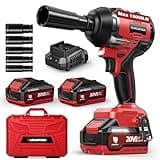 ARCCAPTAIN Cordless Impact Wrench, 1500N.m (1106Ft-lbs) 1/2" High Torque Impact Gun, 15C High-Rate 2x4.0Ah Batteries, 20V Power Impact Driver, Supports Up to 40mm Socket for Heavy Truck/Car/Pickup