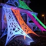 Large Glow in the Dark Stretchy Spider Web Halloween Decoration