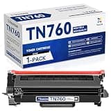 Vauodn TN760 High Yield Toner Cartridges 1 Pack Compatible Replacement for Brother TN-760 Compatible with HL-L2350DW MFC-L2710DW MFC-L2750DW HL-L2395DW HL-L2370DW DCP-L2550DW HL-L2390DW Printer.