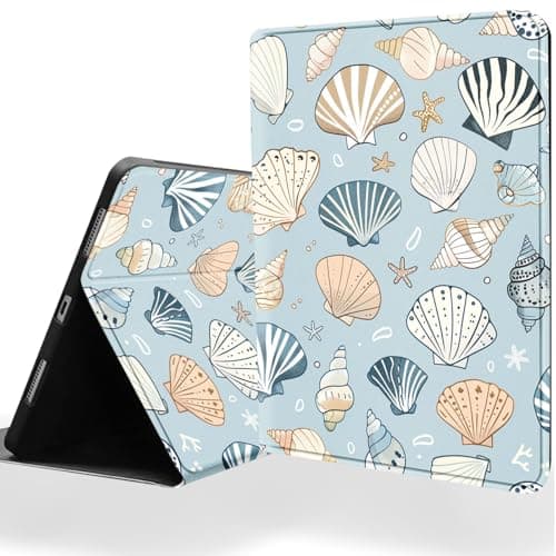 DSRGRGFDJ Tablet Case for iPad Air 13 Inch (M3 2025/M2 2024),iPad Pro 12.9 (6th/5th Gen 2022/2021),Auto Wake/Sleep and Multi-Angle Adjustable Stand Cover - Beach Pattern