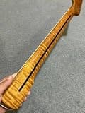 AAA 22 fret Gloss blocks Inlay binding Roasted Flame Maple Electric guitar neck
