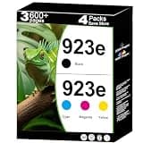 923e Ink Cartridges Combo Pack Replacement for HP 923 XL 923XL Work with OfficeJet 8120 8122 8124e Pro 8135e 8138e 8139e 8130e 8132e Printer with V17.3.1 Chip (4 Packs, Cyan Magenta Yellow Black)