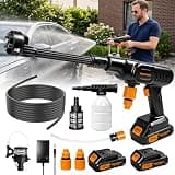 Cordless Pressure Washer, 900PSI Portable Power Washer with 6-in-1 Nozzle