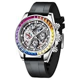 OHUGNA Pagani Design PD-1653 Men's Automatic Mechanical Watches 100Meters Waterproof Watch Sapphire Crystal High Precision Men's Luxury Luxury Watches (Black-1)