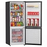 Upstreman 7.1 Cu.Ft Refrigerator with Bottom Freezer, Apartment Fridge with Freezer, Energy-efficient, Large Capacity, Adjustable Thermostat, Refrigerator for Apartment, Kitchen, Dorm(BM71)