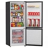 Upstreman 7.1 Cu.Ft Refrigerator with Bottom Freezer, Apartment Fridge with Freezer, Energy-efficient, Large Capacity, Adjustable Thermostat, Refrigerator for Apartment, Kitchen, Dorm(BM71)