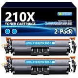 210X Cyan High Yield Toner Cartridge Replacement for HP 210X W2101X Toner Cartridge for Color LaserJet Pro 4201dn 4201dne 4201dw 4201dwe MFP 4301fdn 4301fdne 4301fdwe Printer Ink W2101X (2 Pack)