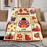 ZOCHOTEN Insects Flannel Throw Blanket Soft Comfortable Easy to Carry for Couch Office Outdoor Travel Suitable for All Seasons 50"x60"for Teens
