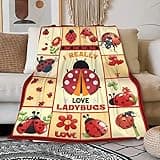 ZOCHOTEN Insects Flannel Throw Blanket Soft Comfortable Easy to Carry for Couch Office Outdoor Travel Suitable for All Seasons 50"x60"for Teens