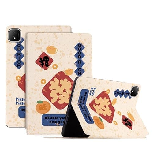 Compatible with/Replacement for Honor Pad GT Pro 12.3 Inch 2024 PU Leather Flip Stand Magnetic Wallet Cute Painting Case LSXQPB (5)