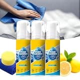 ATHNO 150ml Powerful & Multipurpose Car Interior Foam Cleaner,Multifunctional 4-In-1 Multi-Enzyme No-Rinse Foam Cleaner,Deep Clean Car,Kitchen,Bathroom & Sofa,Upholstery,Shoes,Carpets (3PCS)