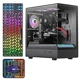 abytespark Prebuilt Gaming PC Desktop Computer,Core i7 Desktop,Operating at A Frequency of 3.9GHz,Geforce GTX1050tiGraphics Card with 4GB Video Memory,16GB RAM, 512GB SSD,WiFi 5.0,RGB Fan x4,White
