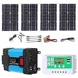 Solar Inverter Kit 6000W 12V to 110V 220V 50A Controller 100W Solar Panel(12V-110V)