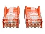 Tripp Lite Eaton Series N201-001-OR Cat6 Gigabit Ethernet Patch Cable 1 ft Orange, Snagless RJ45 UTP, 24AWG 550MHz PoE, Network LAN, Cloud Care Pre-Configured Bundle Eligible (1 Pack)