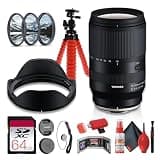 Tamron 18-300mm F3.5-6.3 Di III-A VC VXD All-in-One Zoom Lens for Nikon Z APS-C Mirrorless Cameras, Image Stabilization, Fast Autofocus for Travel + 64GB Memory Card + More (8pc Bundle)