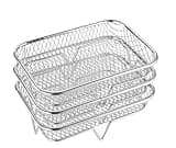 Stainless Steel 3-Layers Air Fryer Rack Stackable For Cooking Several Foods One Time(Rectangular)