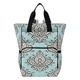 Nesatuwa Paisley Shapes Diaper Bag Backpack Waterproof Large Capacity Multifunctional Diaper Bags with Insulated Pockets and Stroller Straps Travel Backpack for Baby Girl/Boy