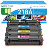 218A Toner Cartridges 4 Pack 218 3301sdw 3301 3301fdw Compatible Replacement for HP 218A 218X for HP Color LaserJet Pro 3201dw 3201 MFP 3301cdw Printer Ink Set with Chip High Yield W2180A (B/C/Y/M)