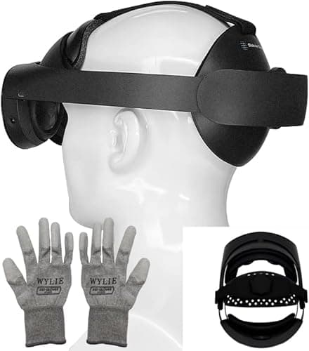 Comfortable Kit Compatible with Meta Quest Pro-Soft and Bigger Forehead Pads and Rear Pads with Top Strap Added Lastest Version WYLIE 2 Pack