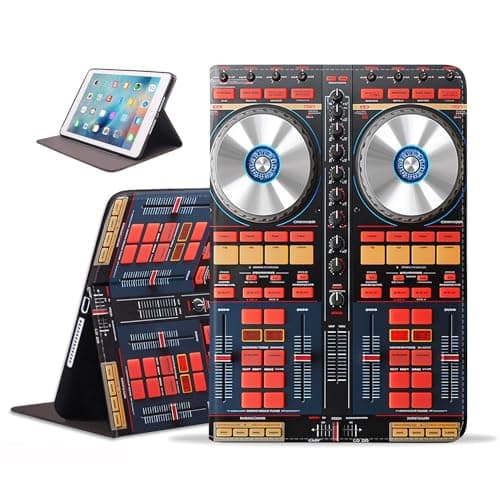 ZXHSBROK for iPad Mini 5/4 Case, iPad Mini 1/2/3 Case, Slim PU Leather Folding Stand Folio Cover with Auto Sleep/Wake for iPad Mini 5th/4th Gen 7.9 inch, DJ Mixer Deck Controller