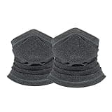 zeabon Neck Gaiter – Summer Face Cover Sunscreen Headwear Bandana for Hiking Cycling Fishing (2 Pack Gray)