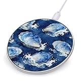 Blue Abalone Mollusk Shell Patten Wireless Charger Magnetic Phone Induction Charger 10w Fast Wireless Charging Station Compatible with iPhone 17 16 15 14 13 12 Pro Max Samsung Galaxy S25 S24 S23