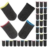 Beatifufu 40pairs Gaming Thumb Covers Carbon Fiber Lightweight Finger Sleeves Sweatproof Breathable Anti-Slip for Mobile Phone Gaming Accessories Compatible with Touchscreen Devices