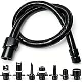 Estgora Paddle Board Pump Adapter Set, Sup Air Pump Hose with 7 Nozzles for Inflatable Paddleboard, Boat, Tent, Pool, Paddle Board Accessories Replacement Parts for Electric SUP Pump, Rafts, Kayak
