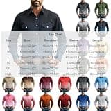 LBOVBE Mens Ombre Button Down Shirt Long Sleeve Collared Slim Fit Dress Shirts Elegant Business Party Office Wear 2026 Wine