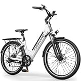 Funhang Electric Bike for Adults, 1000W Peak Ebike, 50Miles 20MPH Step Thru Electric Bicycle, 26" Commuter E Bikes with 48V Built-in Removable Battery, Adjustable Stem, 7-Speed, UL 2849 Certified