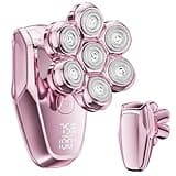 MALEGEBAZ Electric Razors for Women - 7D Electric Shaver for Women, IPX8 Waterproof with USB-C Fast Charge, LED Display, 2 Speeds & Magnetic Heads,Sugar Pink