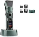 RASRGTRQ Men's Hair Clipper with Charging Base Professional Trimmer Army Green Electric Suitable for Barbers