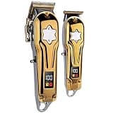 RASRGTRQ Hair for Men 2PCS Professional Combo Kit Powerful Men All Metal Hair Clipper Beard Electric Cutting Machine Recharg