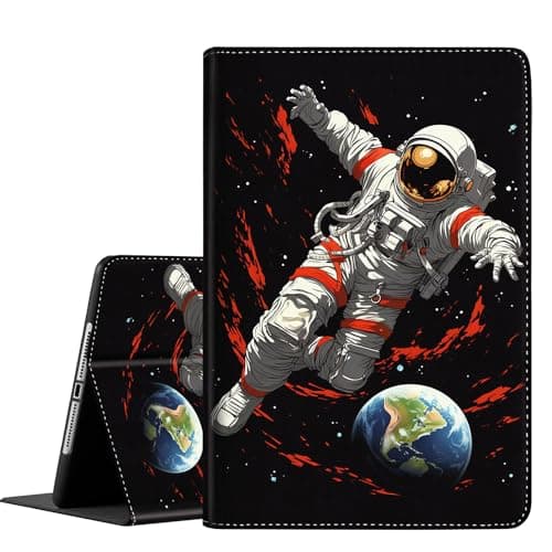 Case for Samsung Galaxy Tab A8 10.5 Inch 2022 Model (SM-X200/X205/X207), Galaxy Tab A8 10.5 inch Tablet Cover, Slim Folding Stand Cover with Auto Wake/Sleep, Astronaut Earth