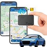 4G Mini GPS Tracker 4G Micro GPS Tracker for Car with SIM Card 60 Days Standby,Real-Time Tracking Magnetic Hidden GPS for Vehicles/Kids/Person,APP Android & iOS,Low Subscription Unlimited Distance