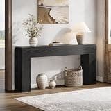 Tribesigns 70.9-Inch Extra Long Console Table, Rustic Wooden Sofa Table Behind Couch, Farmhouse Entryway Console for Living Room, Entryway, Hallway, Foyer (Black)