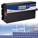 3000W 4000W 5000W Pure Sine Wave Inverter 12V/24V/48V/60V/72V to 110V/220V Car Converter Power Inverter with LCD Display and for Motorhomes,Truck,Boat,Camping,Household,Van(5000W,60V to 220V)