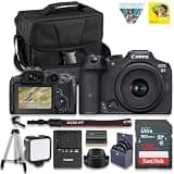 Canon EOS R7 Mirrorless Camera With RF-S 18-45mm Lens, 32.5 MP Image Quality, 4K 60p Video, DIGIC X Image Processor, Dual Pixel CMOS AF, Subject Detection, for Professionals + 128GB Card + Camera Case