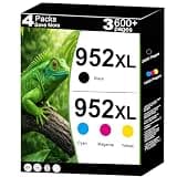 952XL Ink Cartridges Combo Pack Replacement for HP 952 XL Work for OfficeJet Pro 8702 8740 7720 8730 8710 7740 8720 8725 8210 8715 8216 Printers with V23.5.1 Chips ( 4 Pack Cyan Magenta Yellow Black)