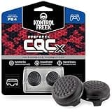 KontrolFreek CQCX Thumb Grips for PlayStation 4 Controller (PS4) and PlayStation 5 (PS5) | 2 Mid-Rise Convex Performance Thumbsticks | Black