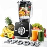 BlendTide Home Blender, 2700W High-Speed Blender for Ice Crushing Power, Stainless Steel Blades, Kitchen Timer, 10 Speeds, 6 Programs for Smoothies, Frozen Drinks, Self-Cleaning, 64oz Bulk Production